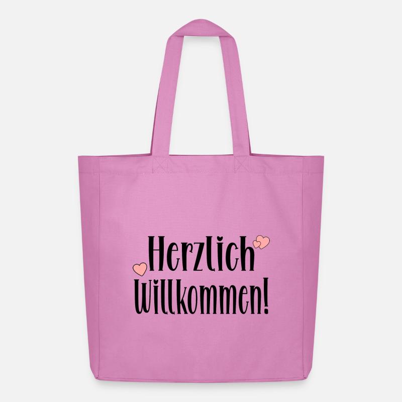 Herzlich Willkommen Sprüche - Geschenke - Midweight recycelter Stoffbeutel von Stanley/Stella - Pink