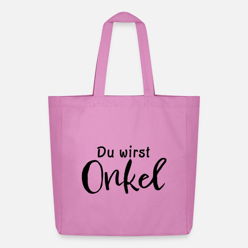Du wirst Onkel - Midweight recycelter Stoffbeutel von Stanley/Stella - Pink
