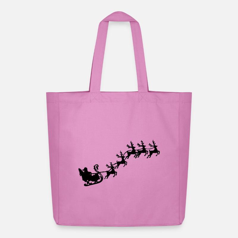 Weihnachtsmann mit Rentierschlitten - Midweight recycelter Stoffbeutel von Stanley/Stella - Pink