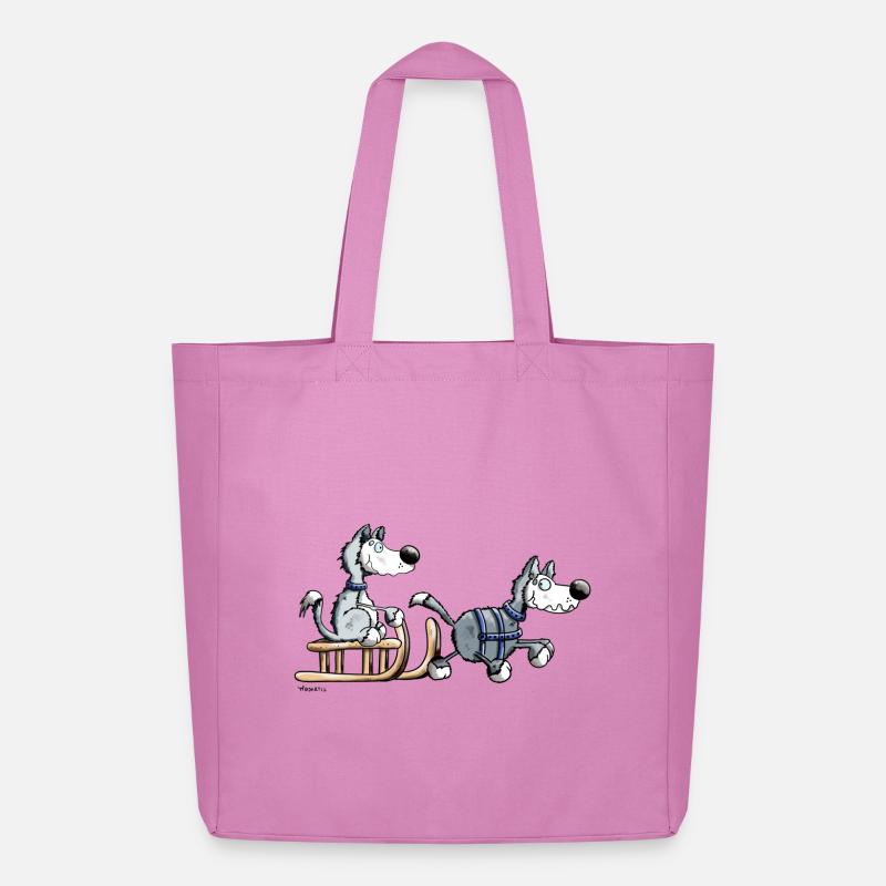 Schlittenhund Team - Midweight recycelter Stoffbeutel von Stanley/Stella - Pink