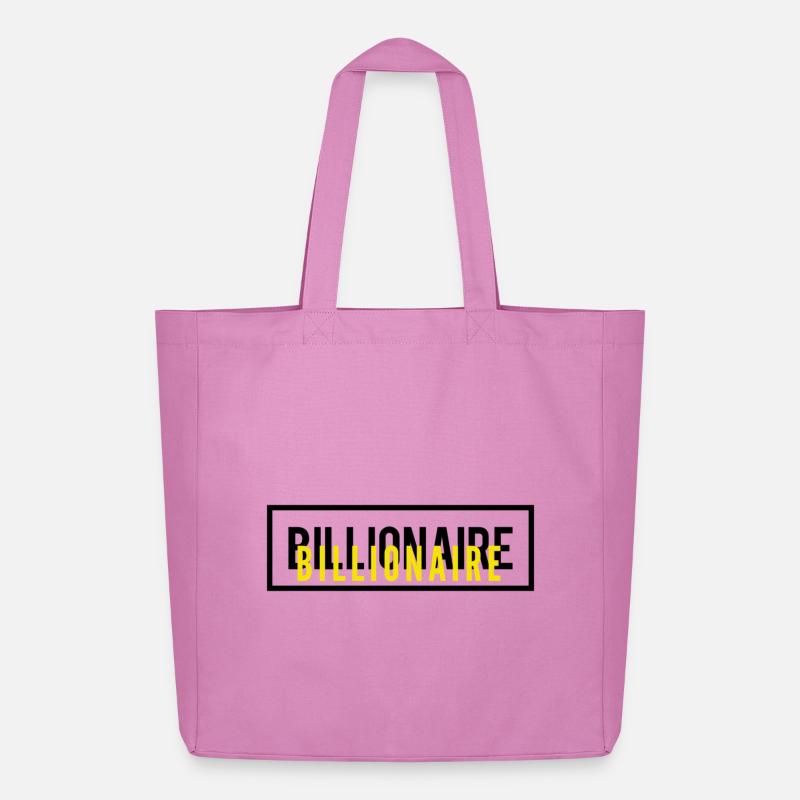 Milliardär Motivation Text Design - Midweight recycelter Stoffbeutel von Stanley/Stella - Pink
