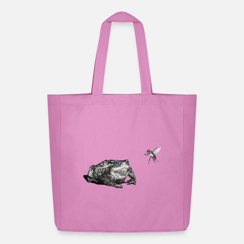 Toad and fly - Midweight Recycled Tote Bag by Stanley/Stella - pink
