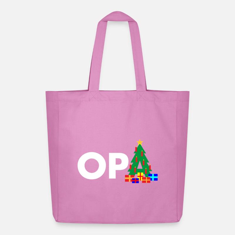 Opa Weihnachtsbaum - Midweight recycelter Stoffbeutel von Stanley/Stella - Pink
