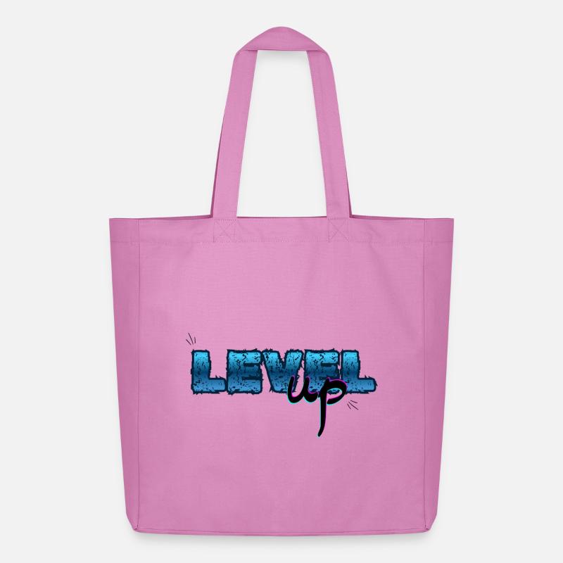 Level Up, Geburtstag - Midweight recycelter Stoffbeutel von Stanley/Stella - Pink