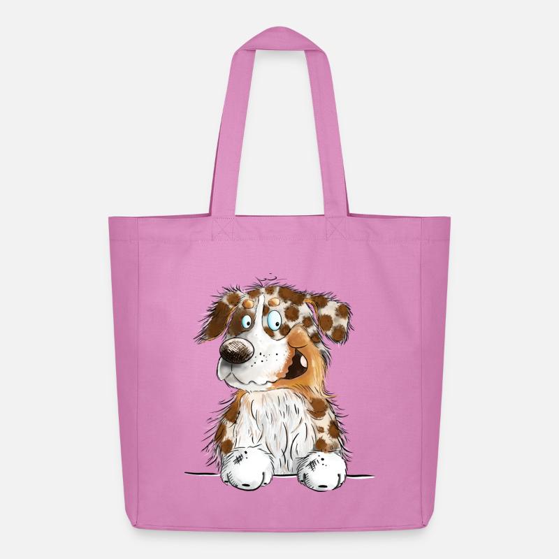 Funny Australian Shepherd Red Merle - Midweight recycelter Stoffbeutel von Stanley/Stella - Pink