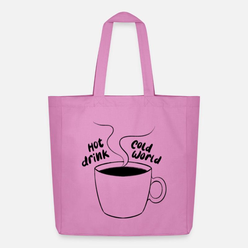 Hot drink cold world - Midweight recycelter Stoffbeutel von Stanley/Stella - Pink