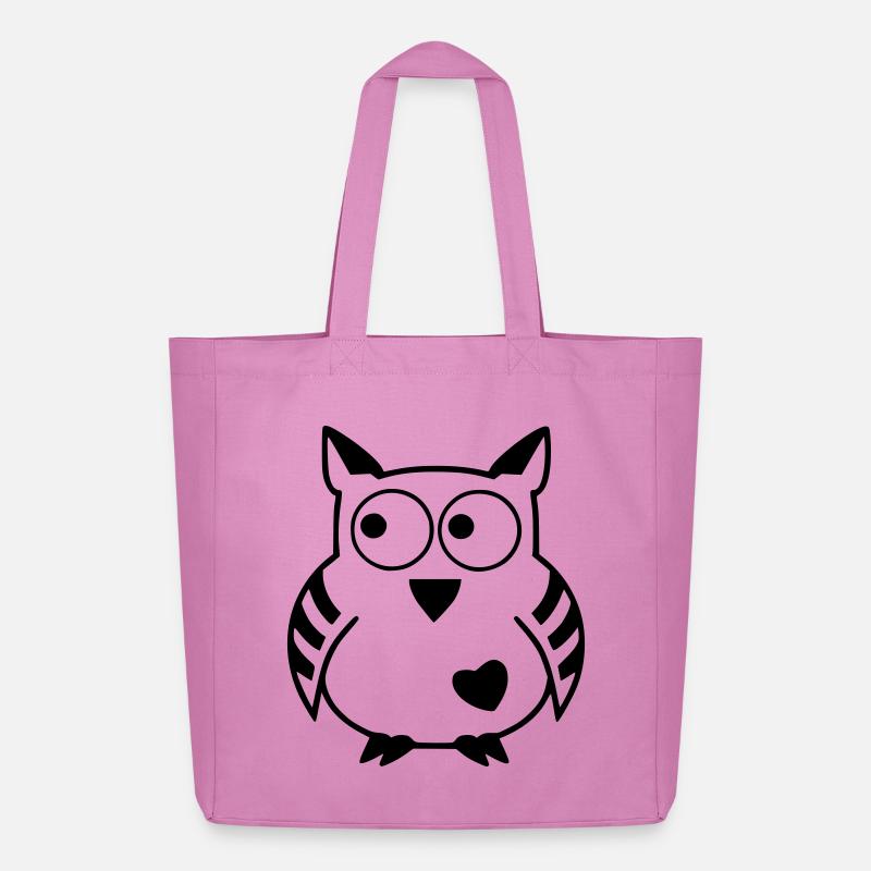 Mondschlihu Eule - Das Original heavenlygoods - Midweight recycelter Stoffbeutel von Stanley/Stella - Pink