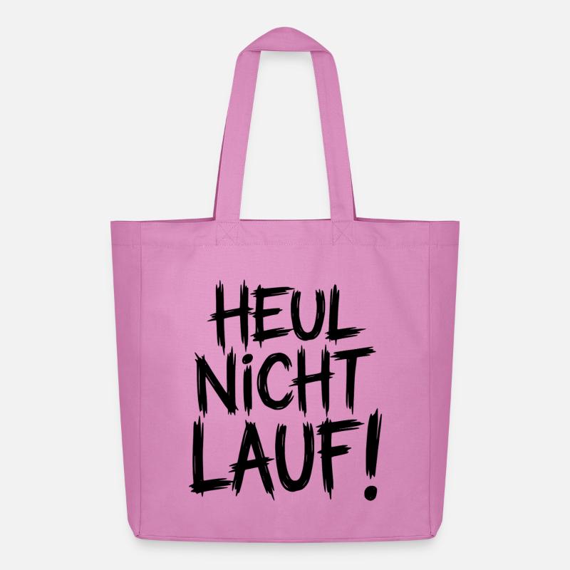 Heul nicht Lauf! - Midweight recycelter Stoffbeutel von Stanley/Stella - Pink