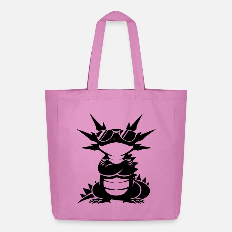 Cooler Axolotl mit Sonnenbrille - Midweight recycelter Stoffbeutel von Stanley/Stella - Pink