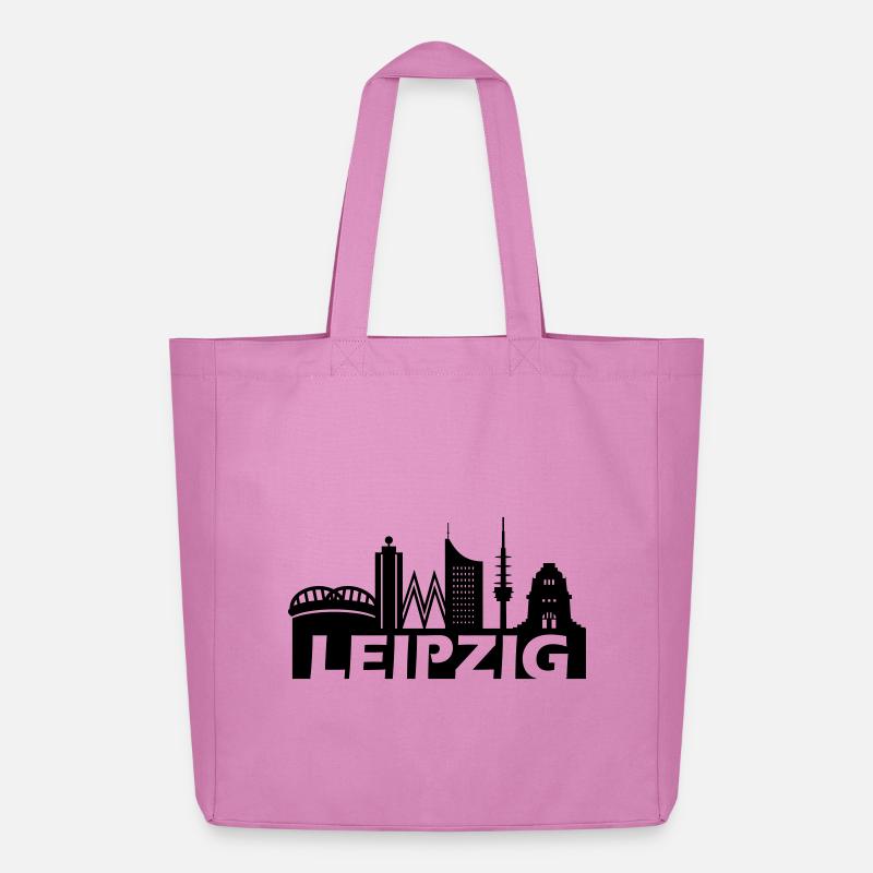 Skyline Leipzig - Midweight recycelter Stoffbeutel von Stanley/Stella - Pink