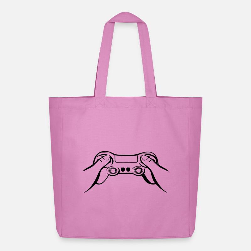 Gamecontroller schwarz - Midweight recycelter Stoffbeutel von Stanley/Stella - Pink