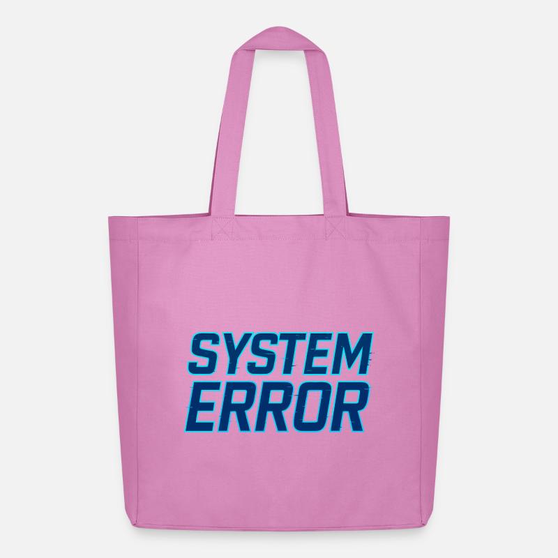 Systemfehler Glitch Design - Midweight recycelter Stoffbeutel von Stanley/Stella - Pink
