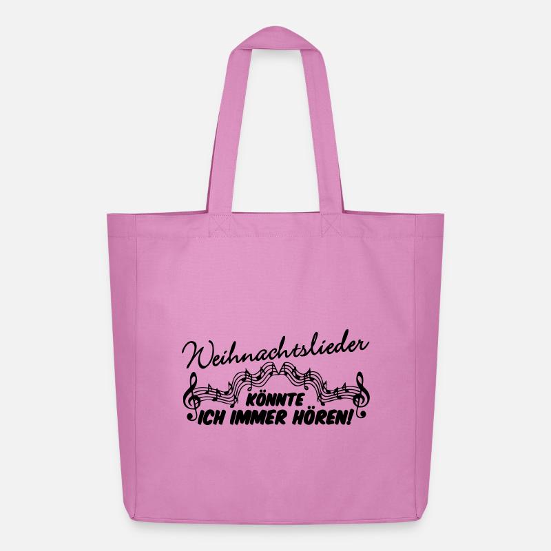 Weihnachtslieder Weihnachten Spruch Geschenk - Midweight recycelter Stoffbeutel von Stanley/Stella - Pink