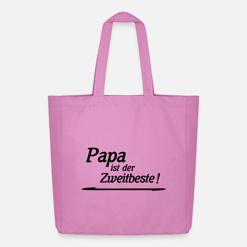 Papa ist der Zweitbeste - Midweight recycelter Stoffbeutel von Stanley/Stella - Pink