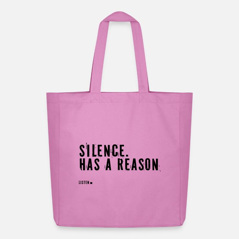 Silence. Il a une raison. - Tote bag Stanley/Stella Midweight recyclé - rose
