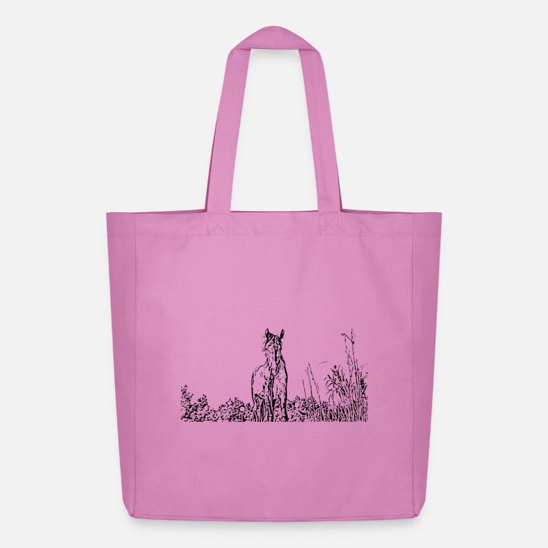 Pferde T-shirt Geschenk Reiter  - Midweight recycelter Stoffbeutel von Stanley/Stella - Pink