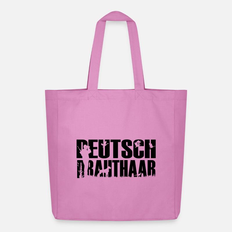 Jagdhund Deutsch Drahthaar - Midweight recycelter Stoffbeutel von Stanley/Stella - Pink