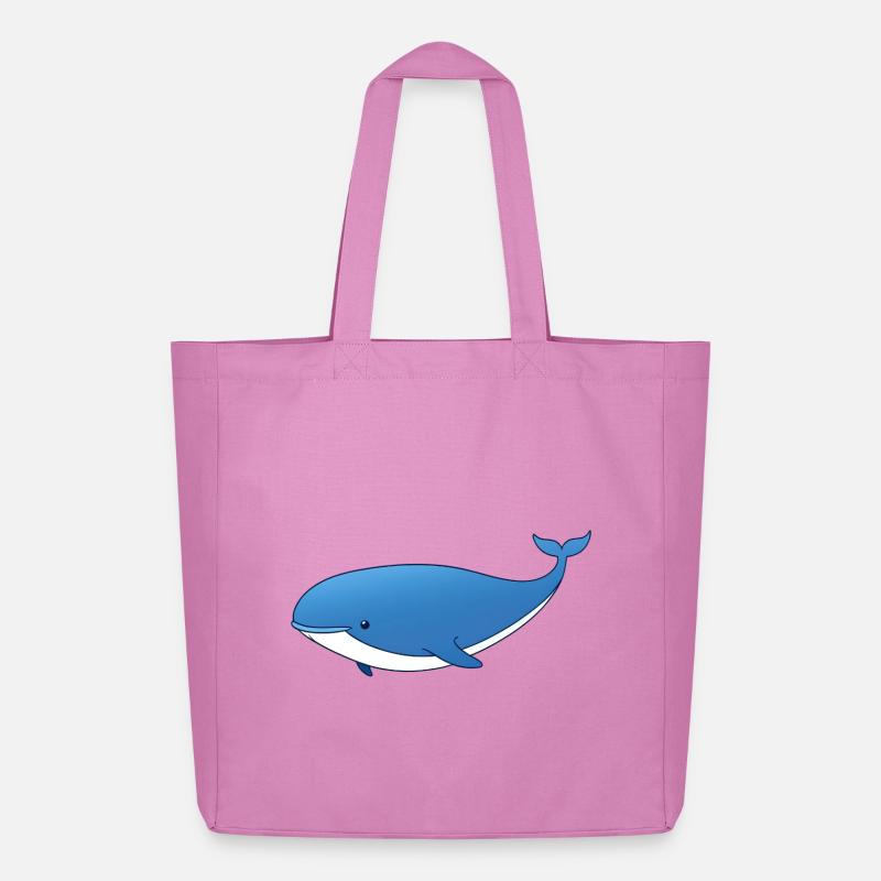 Blauer Wal Cartoon - Midweight recycelter Stoffbeutel von Stanley/Stella - Pink