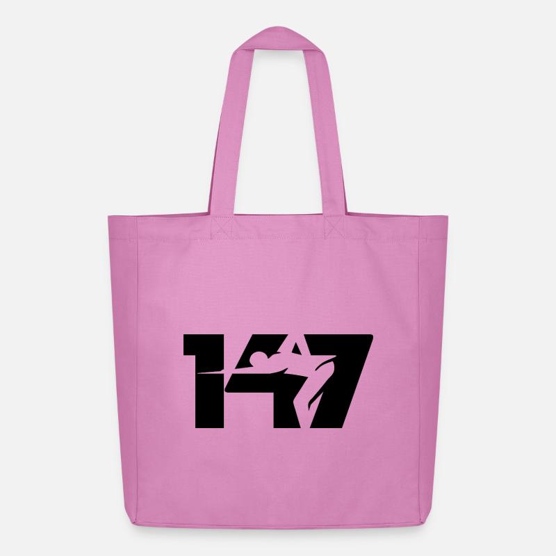 147 Snooker-Ikone (Schwarz) - Midweight recycelter Stoffbeutel von Stanley/Stella - Pink