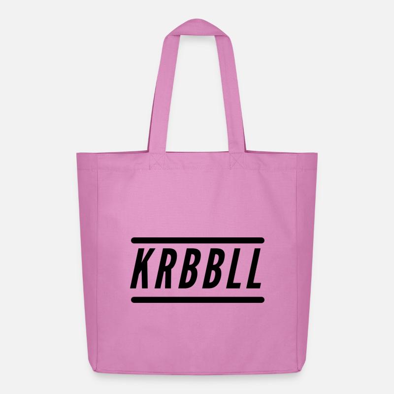 Korbball -KRBBLL- schwarze Schrift - Midweight recycelter Stoffbeutel von Stanley/Stella - Pink