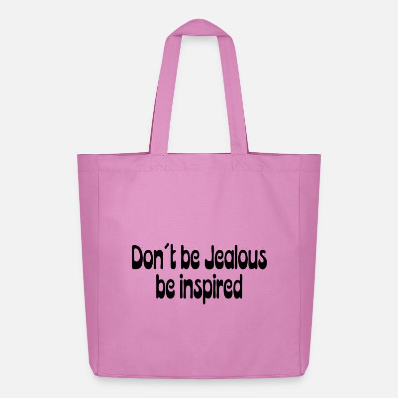 Don’t Be Jealous – Be Inspired Spruch - Midweight recycelter Stoffbeutel von Stanley/Stella - Pink
