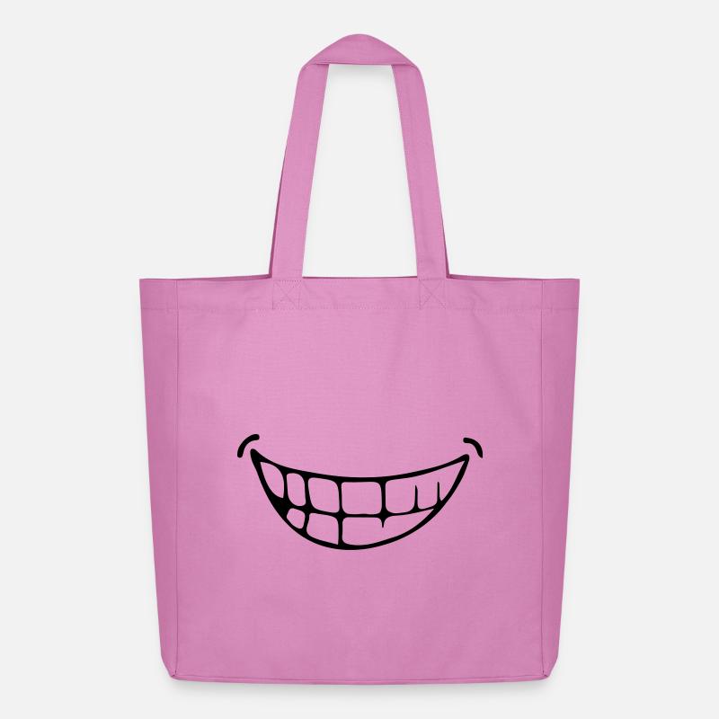 Grinsen - Midweight recycelter Stoffbeutel von Stanley/Stella - Pink