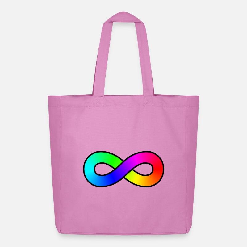 Autismus Regenbogen Unendlichkeit - Midweight recycelter Stoffbeutel von Stanley/Stella - Pink