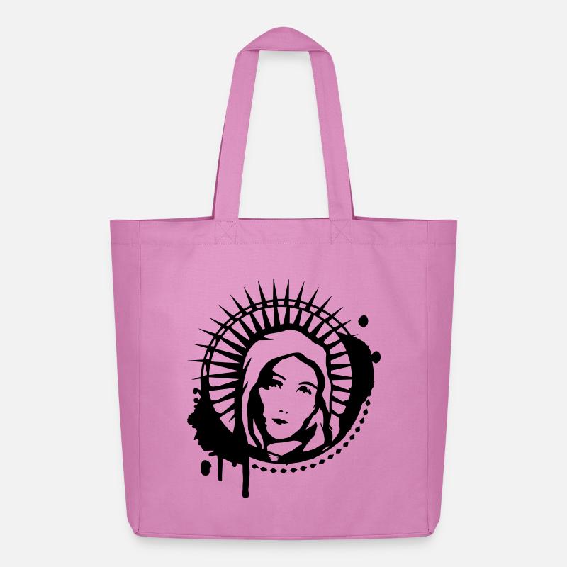 Maria Portrait Graffiti Schablone - Midweight recycelter Stoffbeutel von Stanley/Stella - Pink