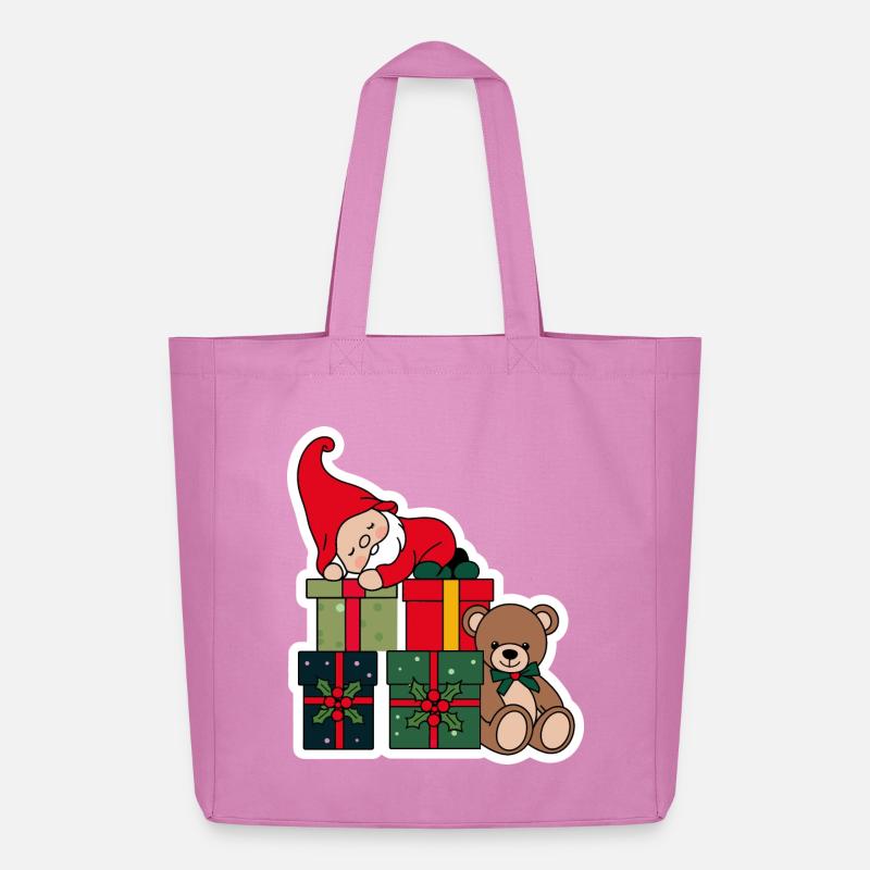Weihnachts Wichtel - Midweight recycelter Stoffbeutel von Stanley/Stella - Pink