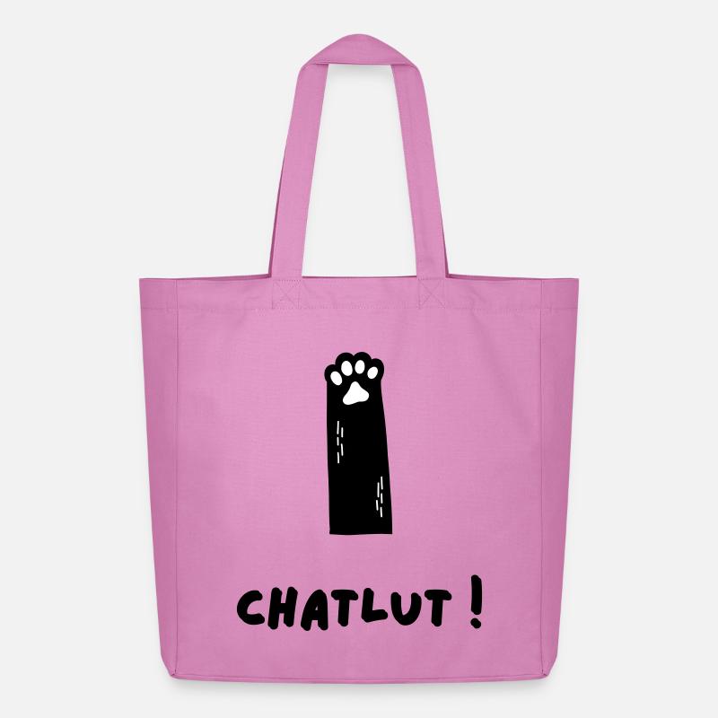 Die Katze, die Chatlut sagt - Midweight recycelter Stoffbeutel von Stanley/Stella - Pink