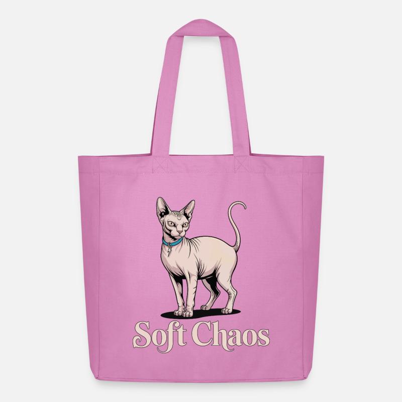 Chat Sphynx Soft Chaos - Tote bag Stanley/Stella Midweight recyclé - rose