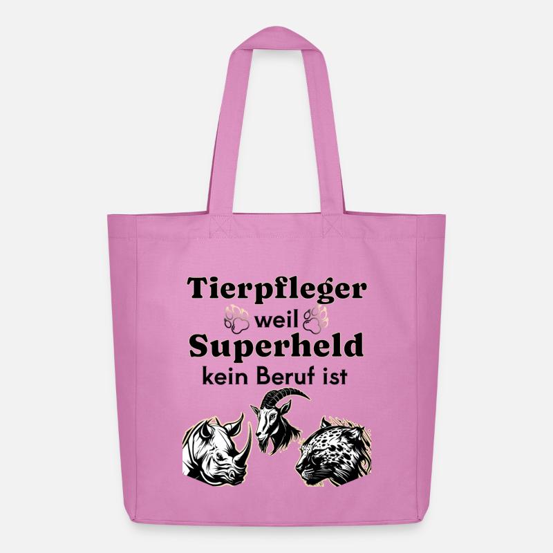 Tierpfleger weil Superheld kein Beruf ist  - Midweight recycelter Stoffbeutel von Stanley/Stella - Pink