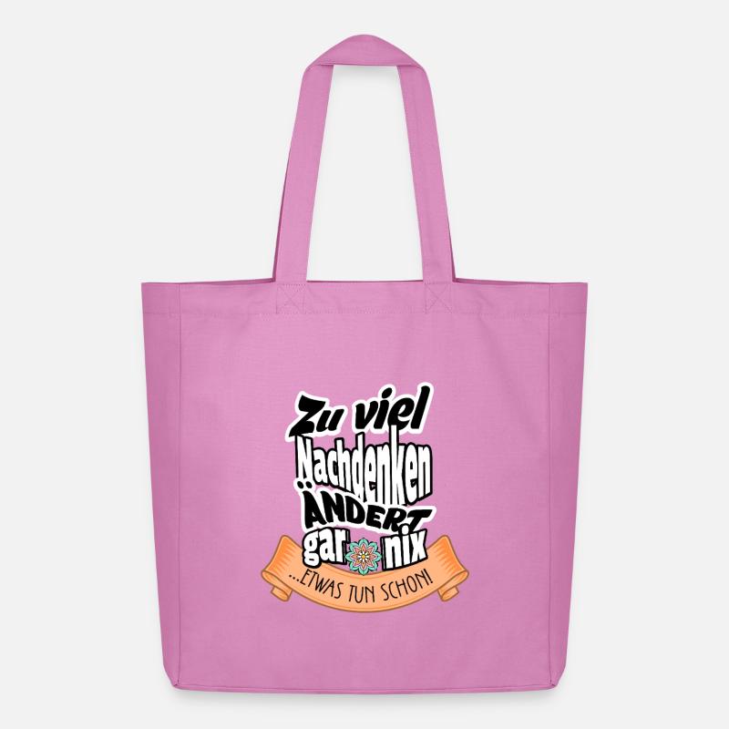 Overthinking Humor – Too Much Thinking Doesn't Help - Midweight Recycled Tote Bag by Stanley/Stella - pink
