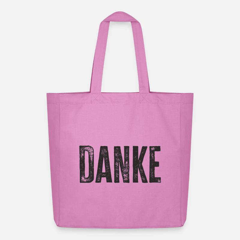Danke Dankeschön Worte Geschenk - Midweight recycelter Stoffbeutel von Stanley/Stella - Pink