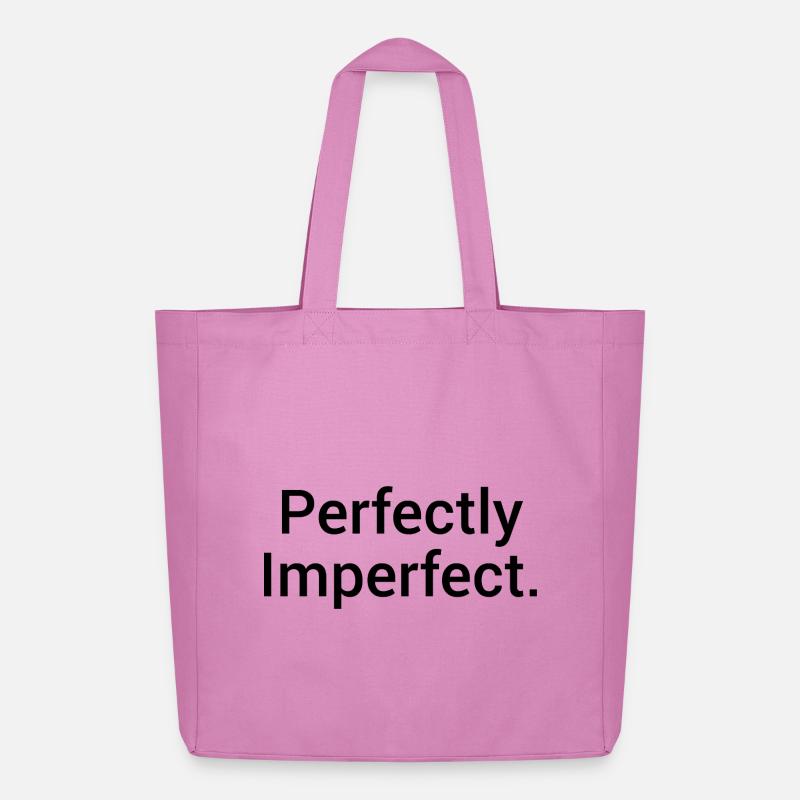 Perfectly Imperfect. – Minimalistisches Statement - Midweight recycelter Stoffbeutel von Stanley/Stella - Pink