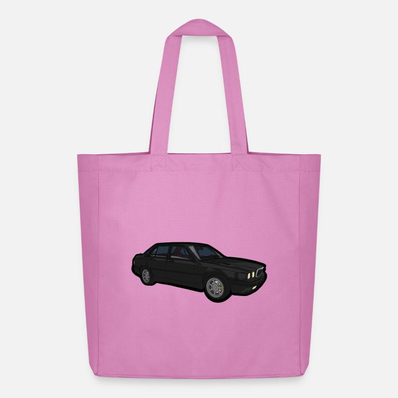 Schwarzer Oldtimer Sedan - Midweight recycelter Stoffbeutel von Stanley/Stella - Pink