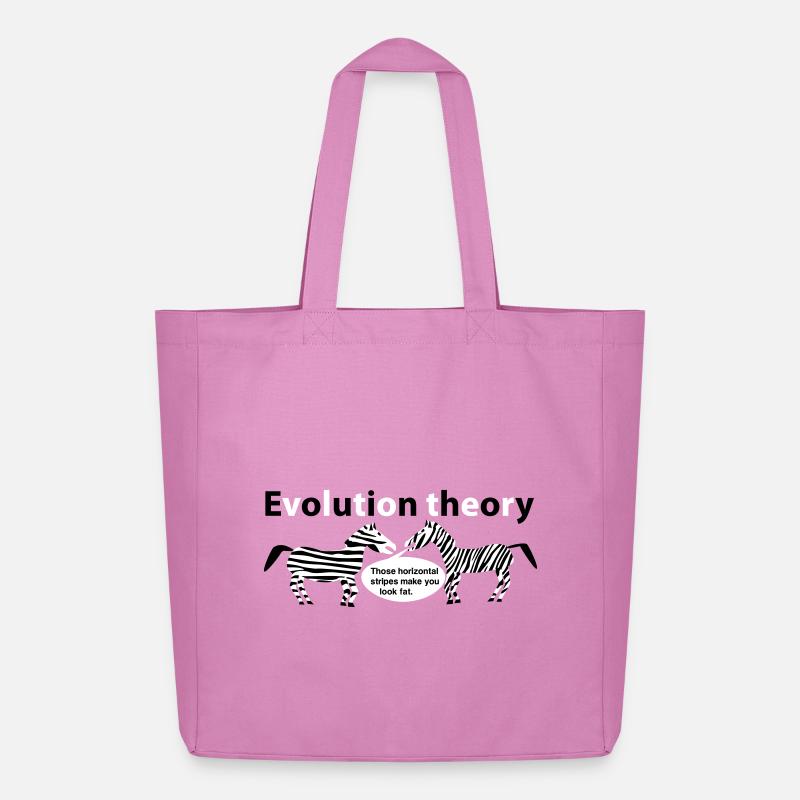 Zebras der Evolutionstheorie - Midweight recycelter Stoffbeutel von Stanley/Stella - Pink