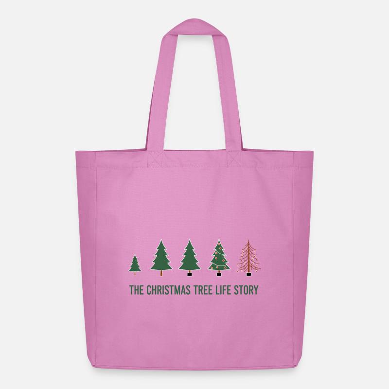Weihnachtsbaum Evolution – Lustiges Xmas Design - Midweight recycelter Stoffbeutel von Stanley/Stella - Pink