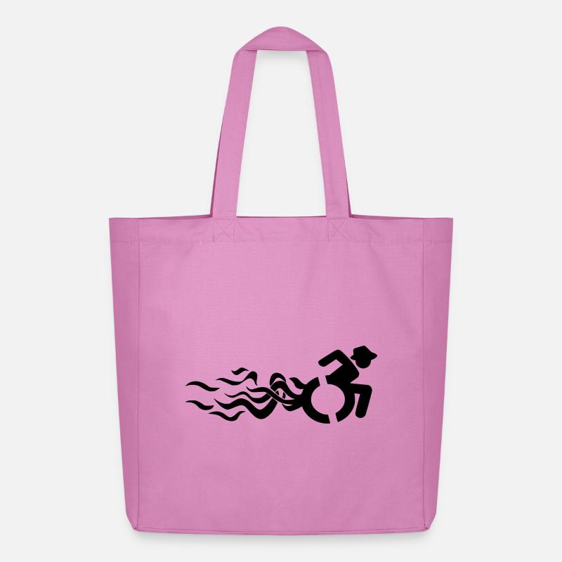 Rollstuhlfahrer mit Flammen # - Midweight recycelter Stoffbeutel von Stanley/Stella - Pink
