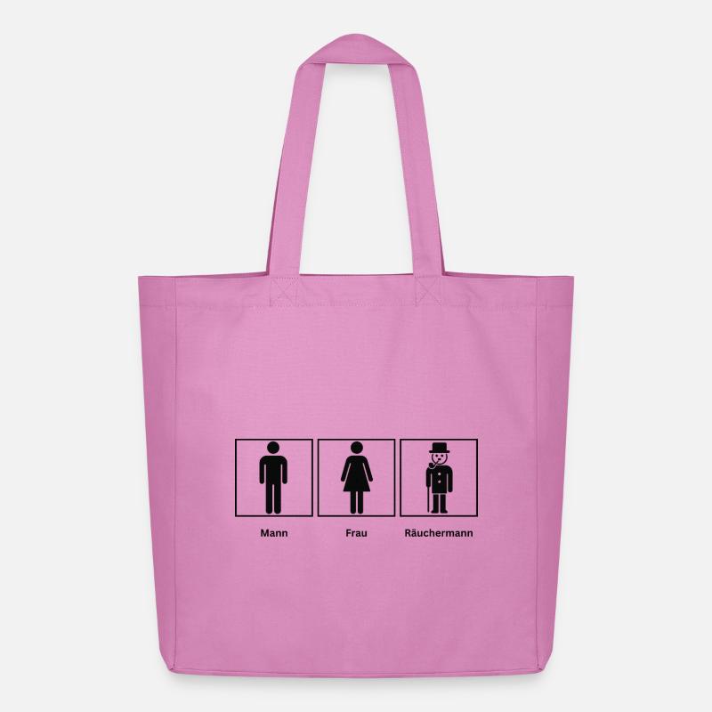 Räuchermann - Lustiges Toilettenschild Erzgebirge - Midweight recycelter Stoffbeutel von Stanley/Stella - Pink