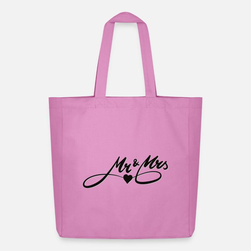 Romantisches Liebesdesign mit Herzmotiv - Midweight recycelter Stoffbeutel von Stanley/Stella - Pink
