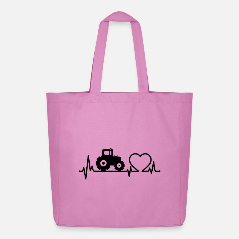 Traktor Heartbeat Farmer - Midweight recycelter Stoffbeutel von Stanley/Stella - Pink