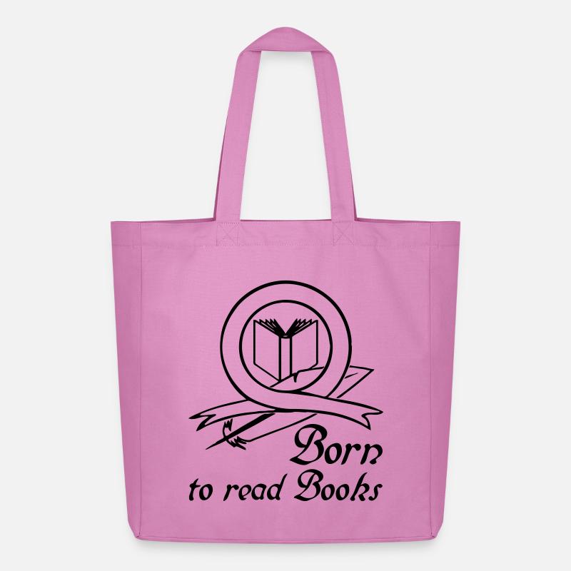 Born to read Books Geschenk Buch Leser - Midweight recycelter Stoffbeutel von Stanley/Stella - Pink