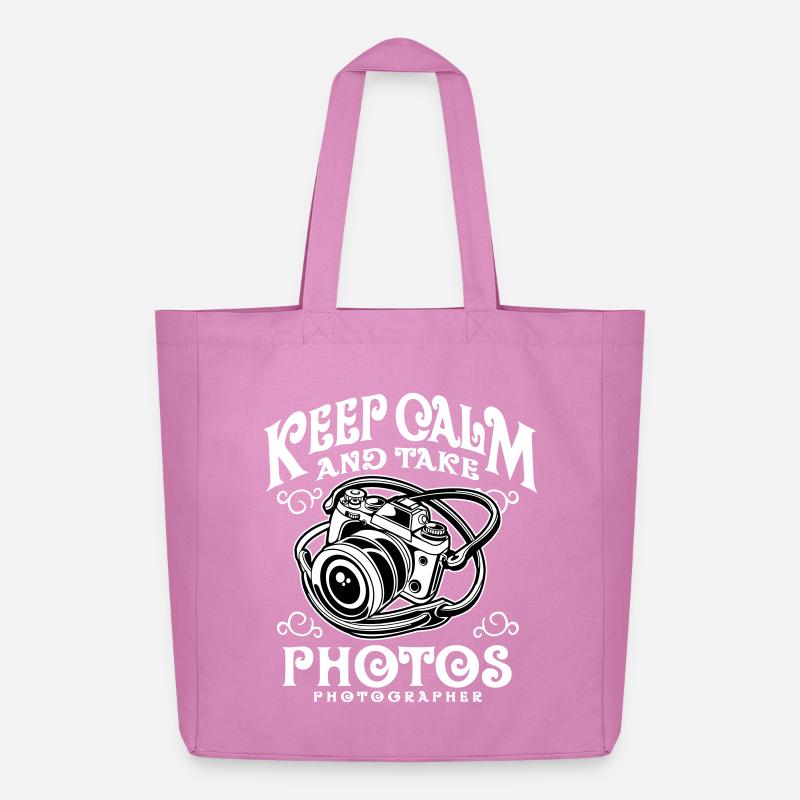 Keep Calm and take photos - Midweight recycelter Stoffbeutel von Stanley/Stella - Pink