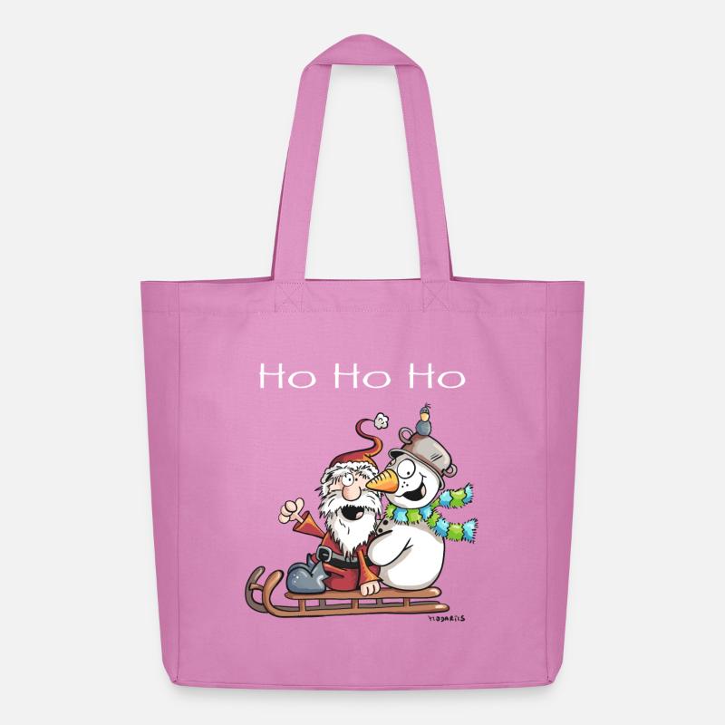 Weihnachtsmann und Schneemann - Comic - Midweight recycelter Stoffbeutel von Stanley/Stella - Pink