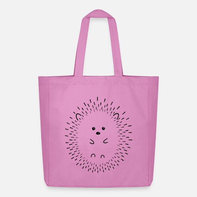 Igel Line Art - Midweight recycelter Stoffbeutel von Stanley/Stella - Pink