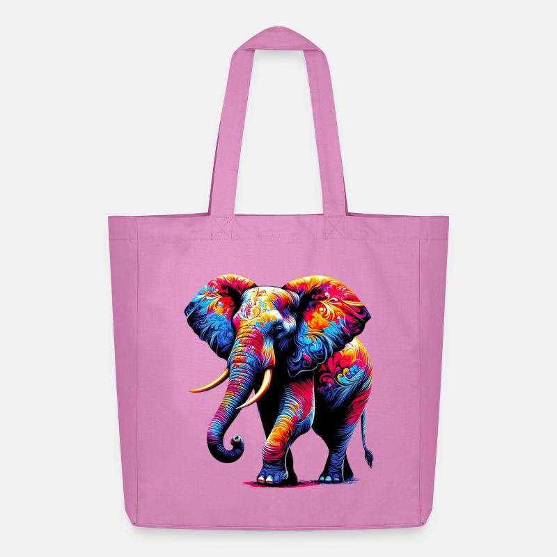 Elefant - Midweight recycelter Stoffbeutel von Stanley/Stella - Pink