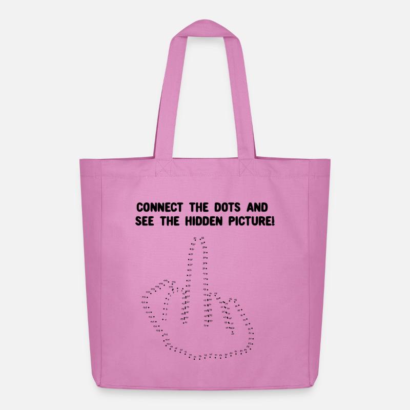 Verbinde die Punkte - Mittelfinger - Midweight recycelter Stoffbeutel von Stanley/Stella - Pink