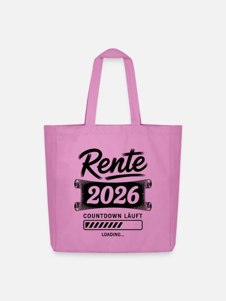 Rente 2026 Countdown - Midweight recycelter Stoffbeutel von Stanley/Stella - Pink
