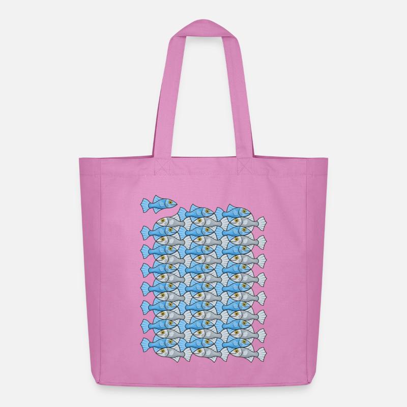 Escherfisch Art IV - Midweight recycelter Stoffbeutel von Stanley/Stella - Pink